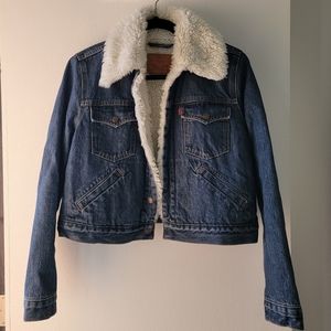 Levi's Cropped Sherpa Jean Jacket